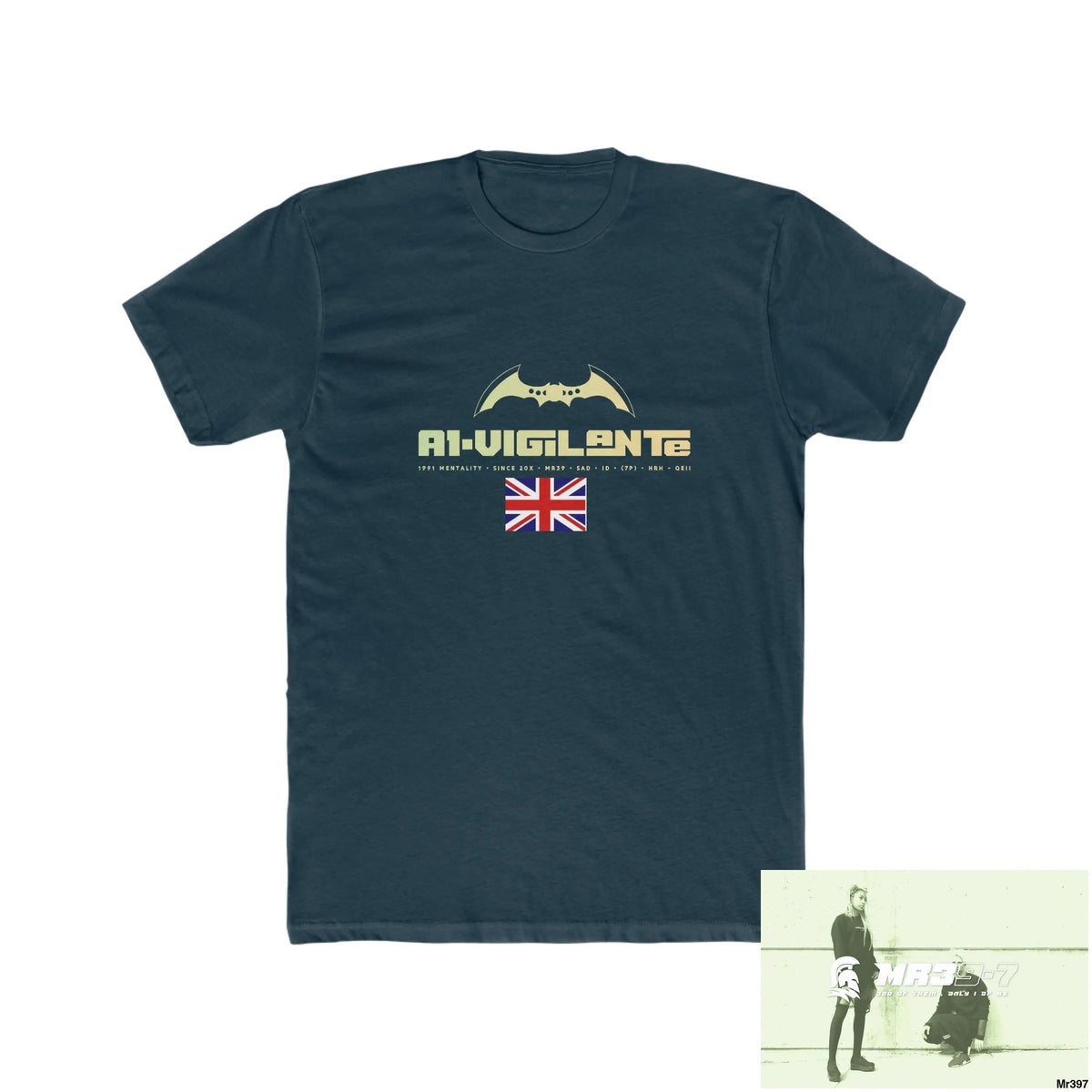 A1-Vigiante undercover SAS assassination Men’s Cotton Crew Tee Solid Midnight Navy / XS T-Shirt