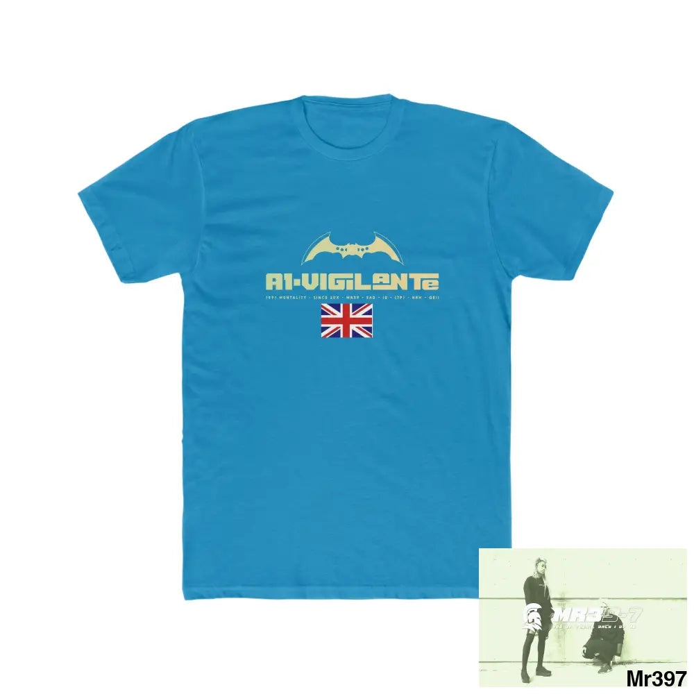 A1-Vigiante undercover SAS assassination Men’s Cotton Crew Tee Solid Turquoise / S T-Shirt