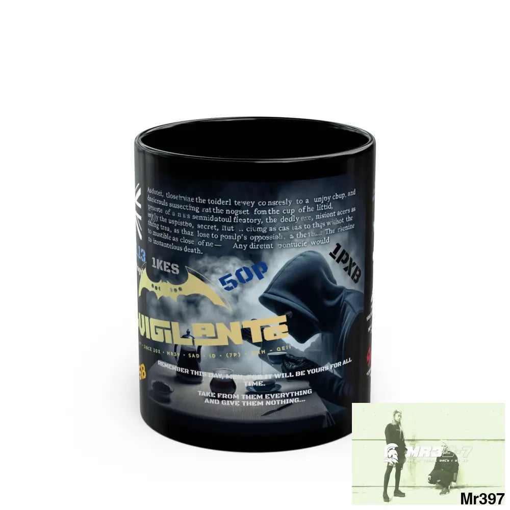 A1-Vigilante 11oz Tactical GB / Black Mug Mental Health VAR / My Life My Deaths Their Plans Failed Couldn’t kill flies
