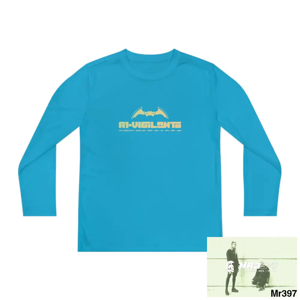 A1-Vigilante 2001-23 5 Countries Just Say No To County Lines Youth Long Sleeve Competitor Tee Atomic Blue / L Kids