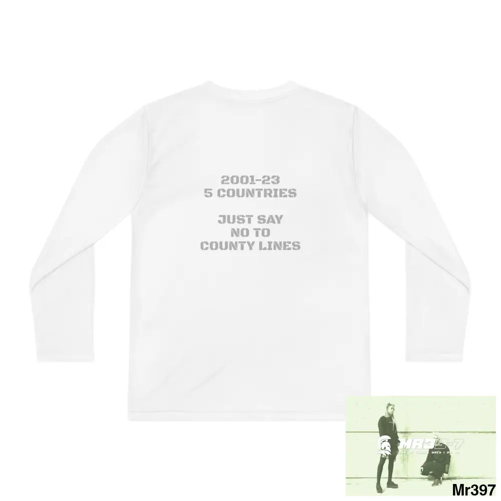 A1-Vigilante 2001-23 5 Countries Just Say No To County Lines Youth Long Sleeve Competitor Tee Kids clothes
