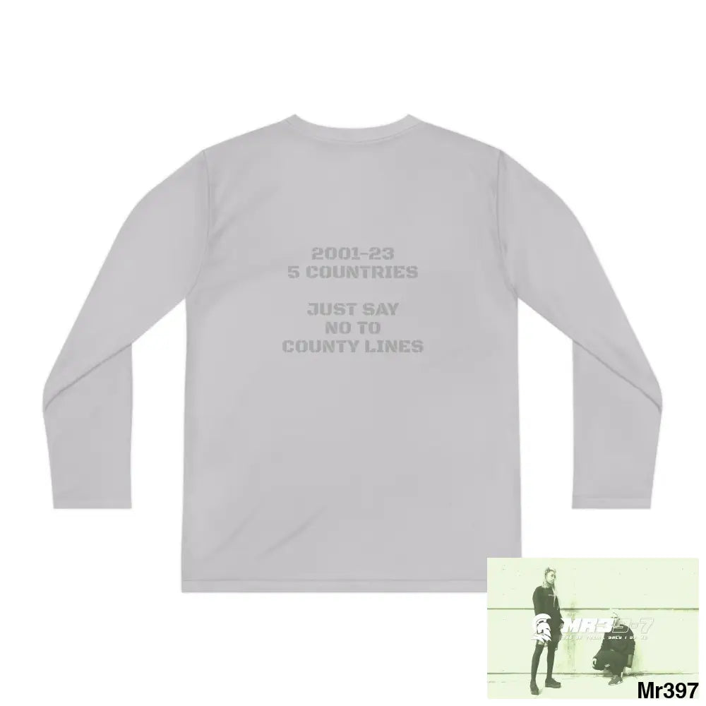 A1-Vigilante 2001-23 5 Countries Just Say No To County Lines Youth Long Sleeve Competitor Tee Kids clothes