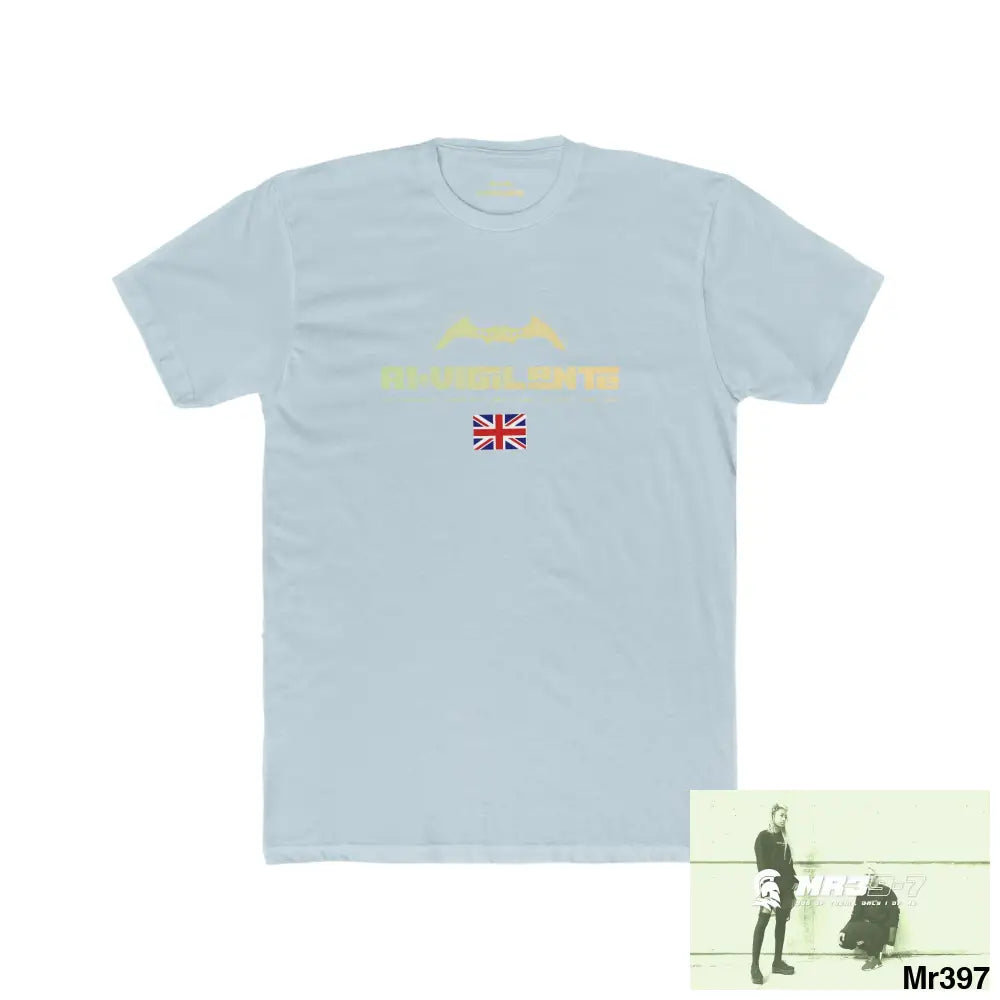 A1-Vigilante 2015 Kenya in blind Spy issues & Sheets Men’s Cotton Crew Tee Solid Light Blue / S T-Shirt