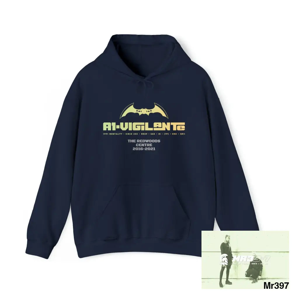 A1-Vigilante 2016-21 A1-School I7.5 One flew over the Redwoods Centre Heavy Blend™ Hooded Sweatshirt Navy / S Hoodie