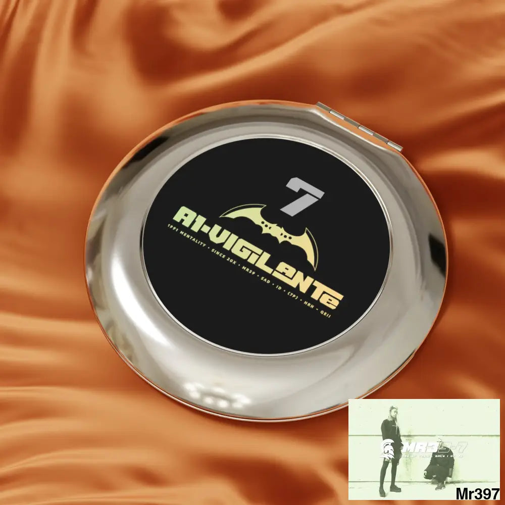 A1-Vigilante- 7 Compact Travel Mirror Silver / Glossy / One size Accessories