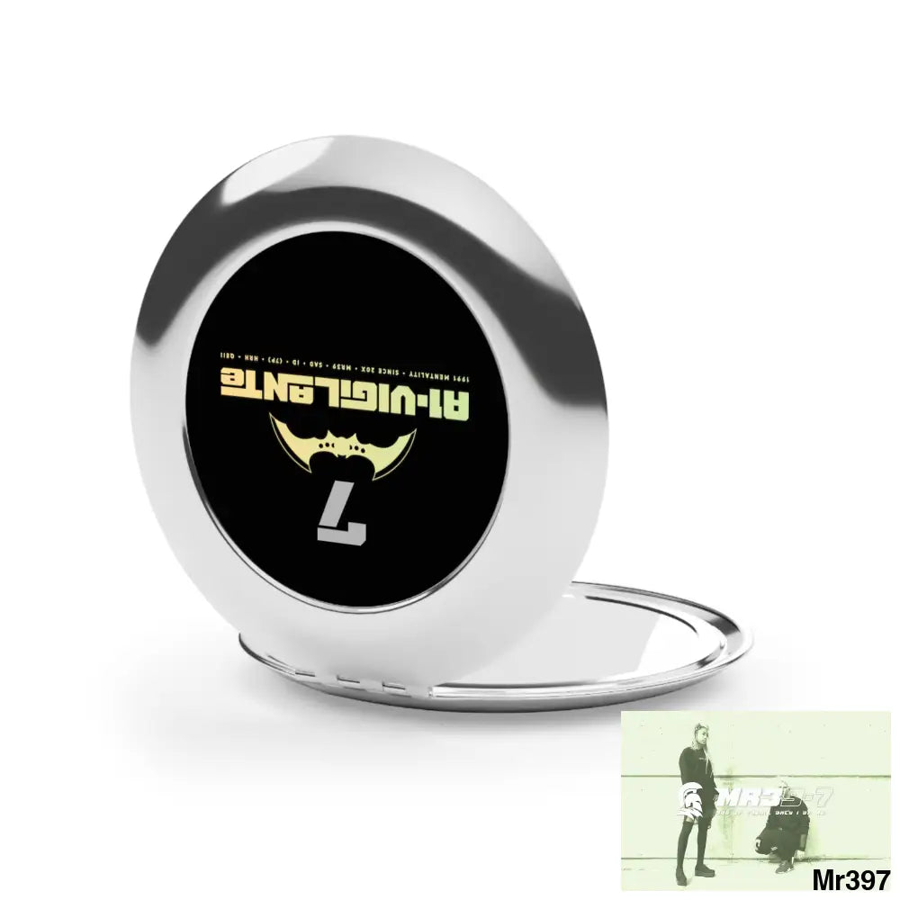 A1-Vigilante- 7 Compact Travel Mirror Silver / Glossy / One size Accessories