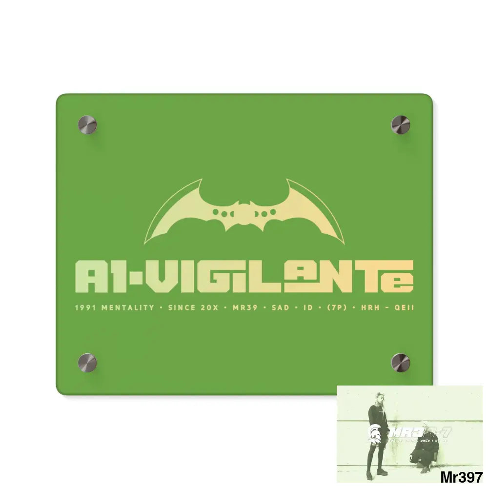 A1-Vigilante Acrylic Wall Art Panels 10″ x 8″ (Horizontal) / 0.25’’ Home Decor