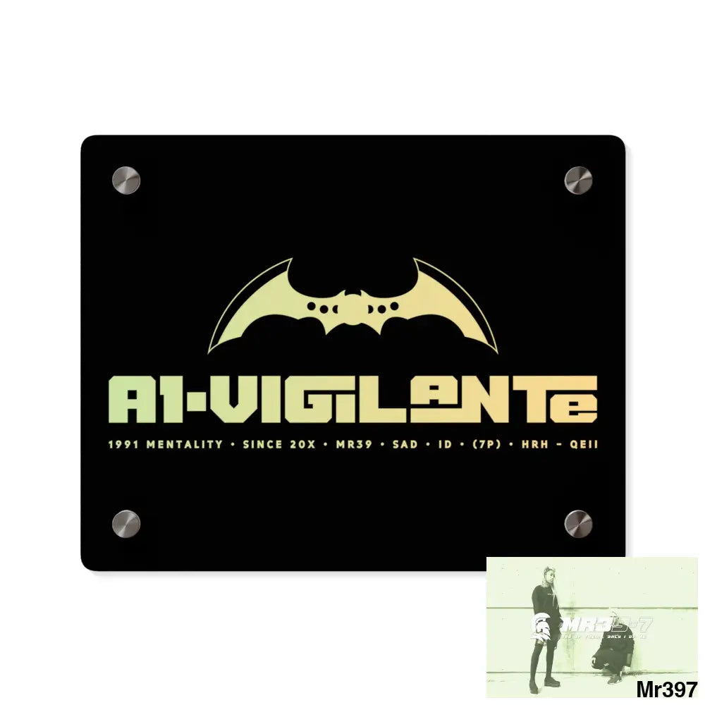 A1-Vigilante Acrylic Wall Art Panels 10″ x 8″ (Horizontal) / 0.25’’ Home Decor