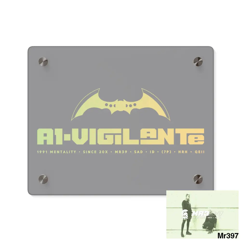 A1-Vigilante Acrylic Wall Art Panels 10″ x 8″ (Horizontal) / 0.25’’ Home Decor