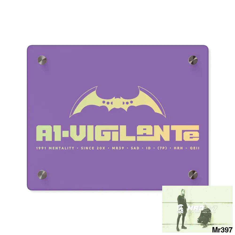 A1-Vigilante Acrylic Wall Art Panels 10″ x 8″ (Horizontal) / 0.25’’ Home Decor