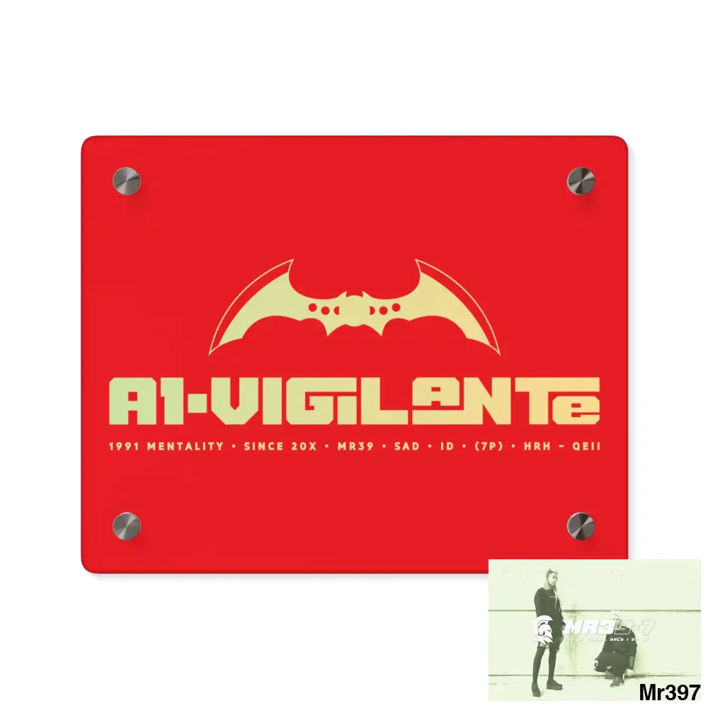 A1-Vigilante Acrylic Wall Art Panels 10″ x 8″ (Horizontal) / 0.25’’ Home Decor