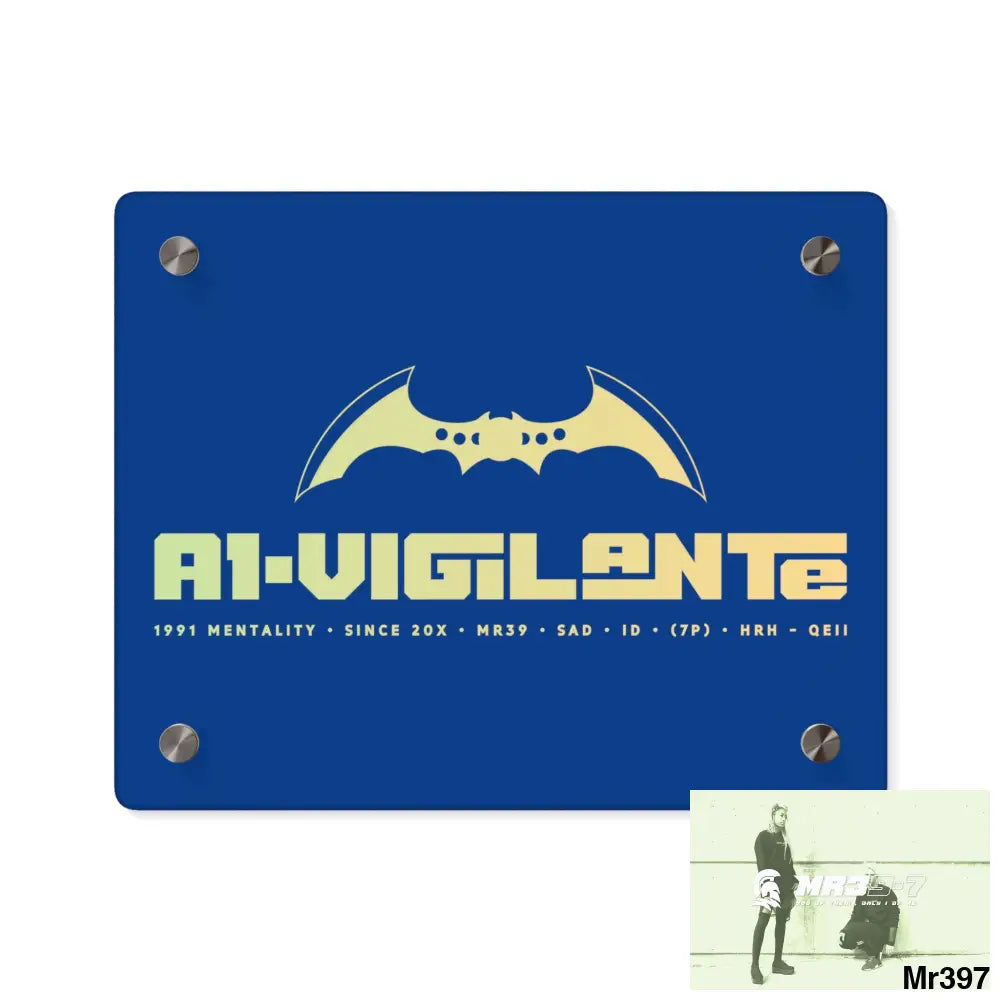 A1-Vigilante Acrylic Wall Art Panels 10″ x 8″ (Horizontal) / 0.25’’ Home Decor