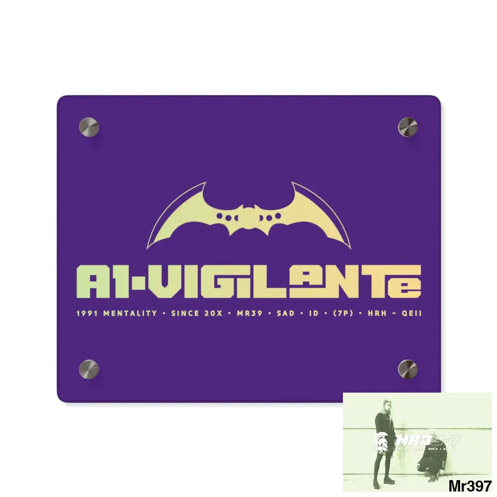 A1-Vigilante Acrylic Wall Art Panels 10″ x 8″ (Horizontal) / 0.25’’ Home Decor