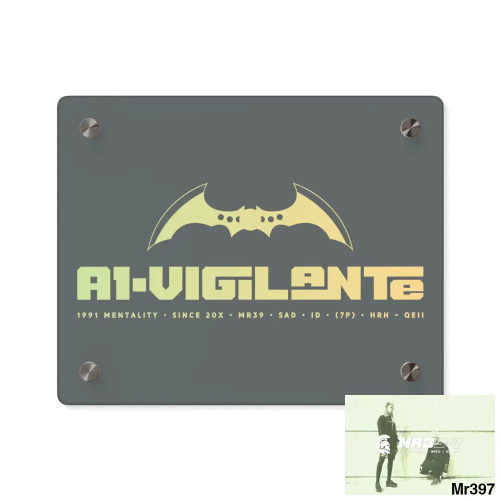 A1-Vigilante Acrylic Wall Art Panels 10″ x 8″ (Horizontal) / 0.25’’ Home Decor