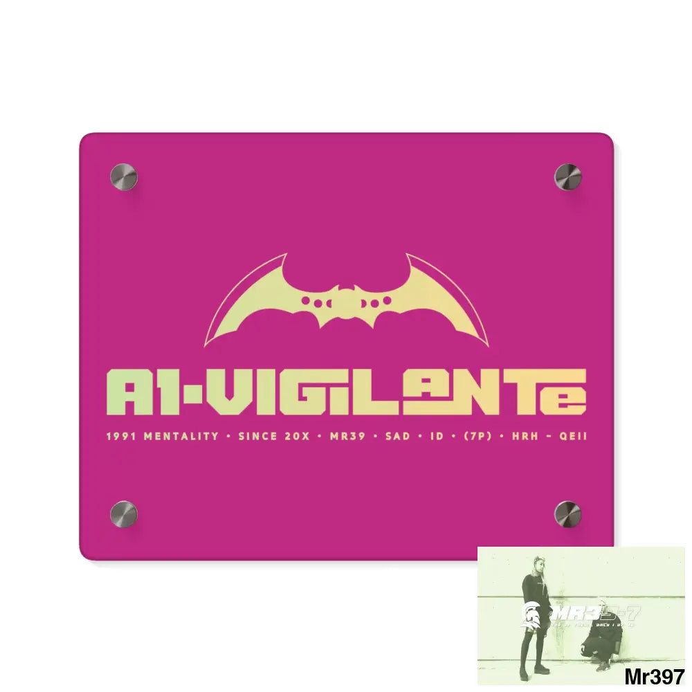 A1-Vigilante Acrylic Wall Art Panels 10″ x 8″ (Horizontal) / 0.25’’ Home Decor
