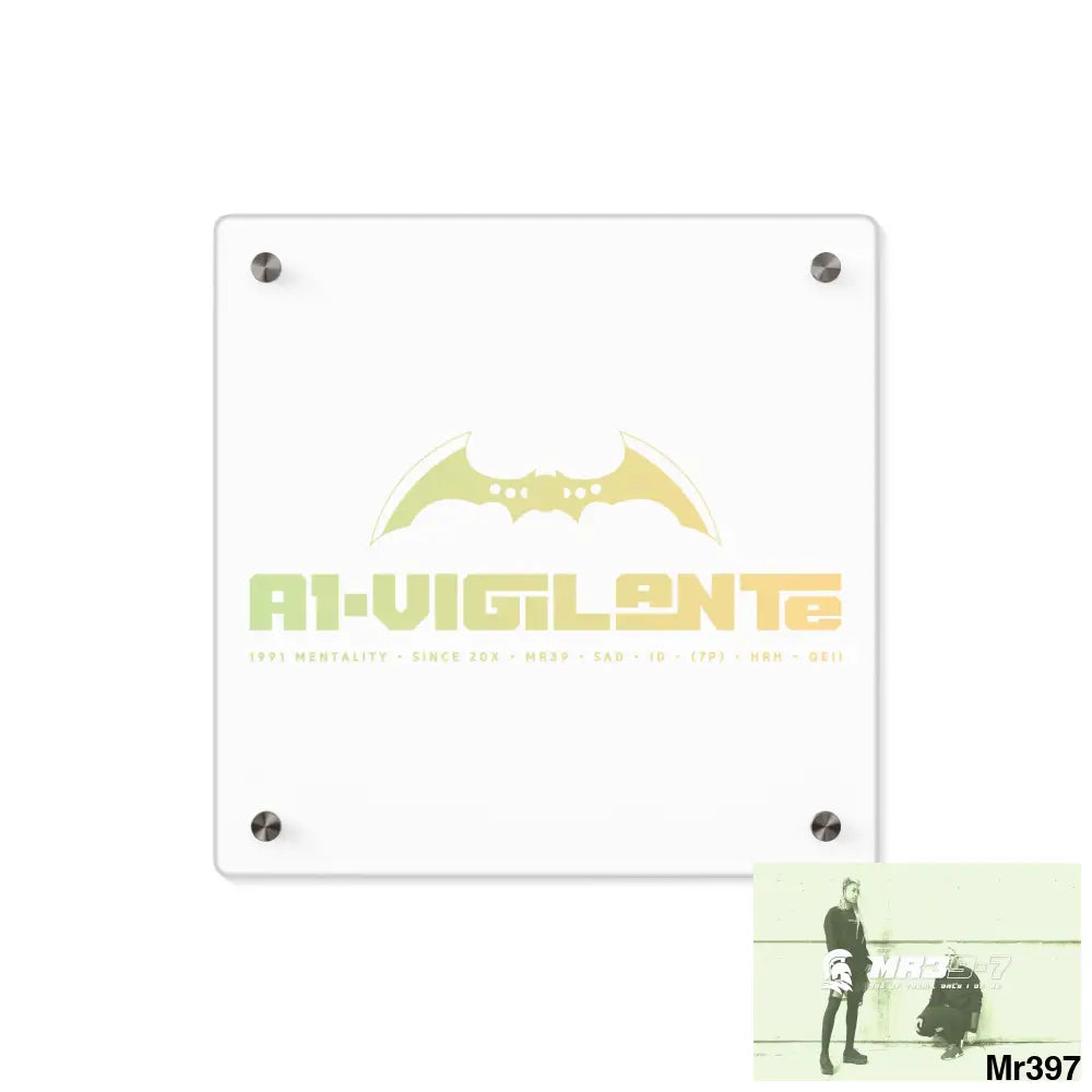 A1-Vigilante Acrylic Wall Art Panels 11’’ x 11’’ (Square) / 0.25’’ Home Decor