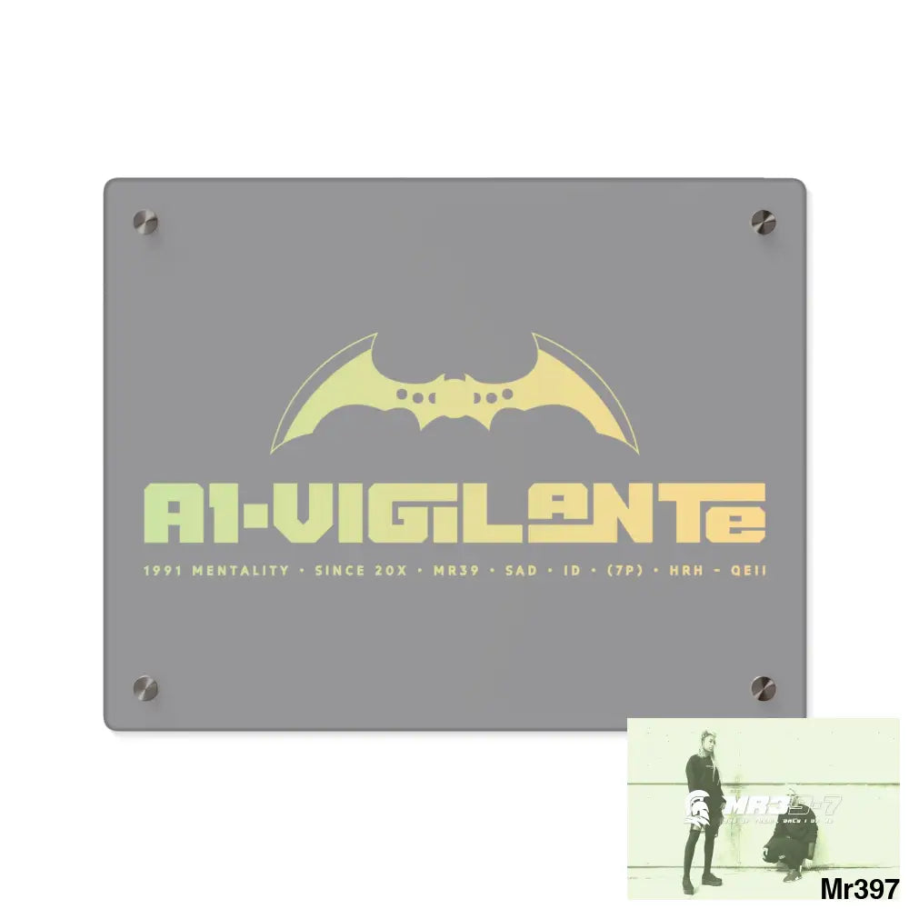A1-Vigilante Acrylic Wall Art Panels 14″ x 11″ (Horizontal) / 0.25’’ Home Decor