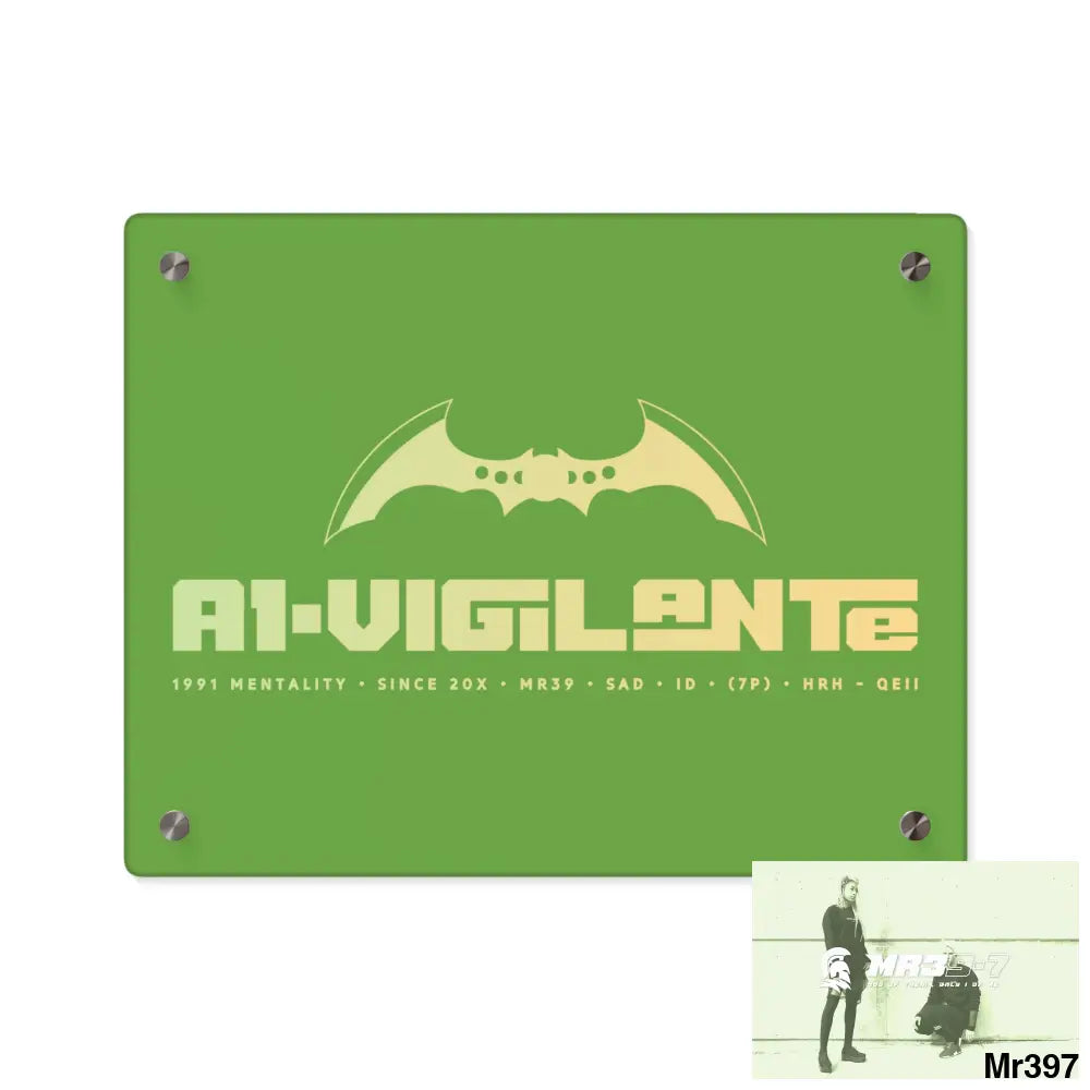 A1-Vigilante Acrylic Wall Art Panels 14″ x 11″ (Horizontal) / 0.25’’ Home Decor