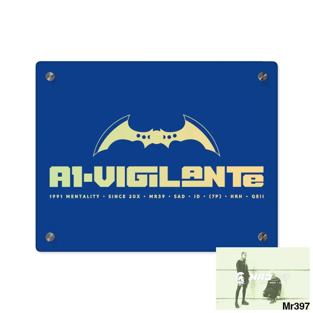 A1-Vigilante Acrylic Wall Art Panels 14″ x 11″ (Horizontal) / 0.25’’ Home Decor