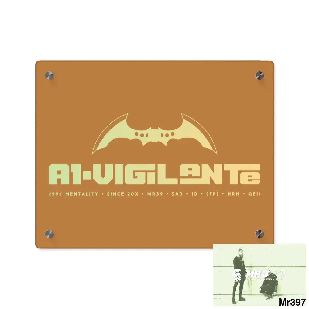 A1-Vigilante Acrylic Wall Art Panels 14″ x 11″ (Horizontal) / 0.25’’ Home Decor