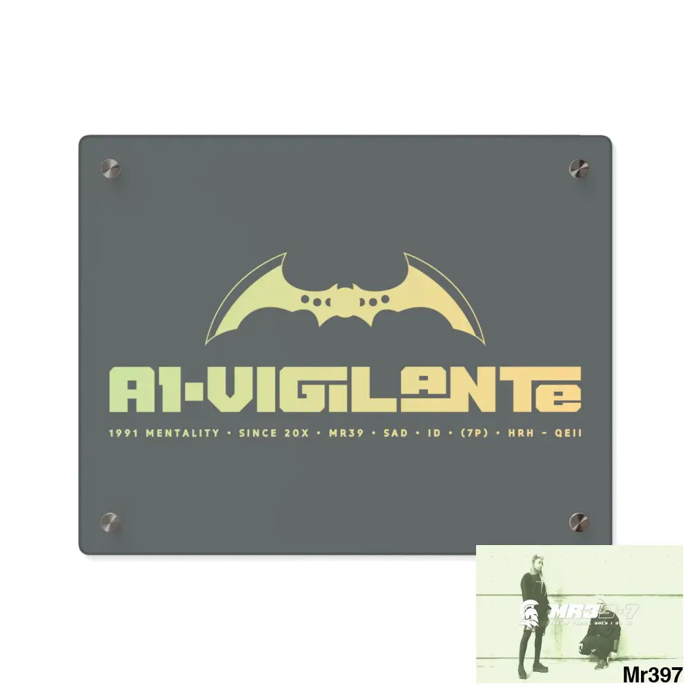A1-Vigilante Acrylic Wall Art Panels 14″ x 11″ (Horizontal) / 0.25’’ Home Decor