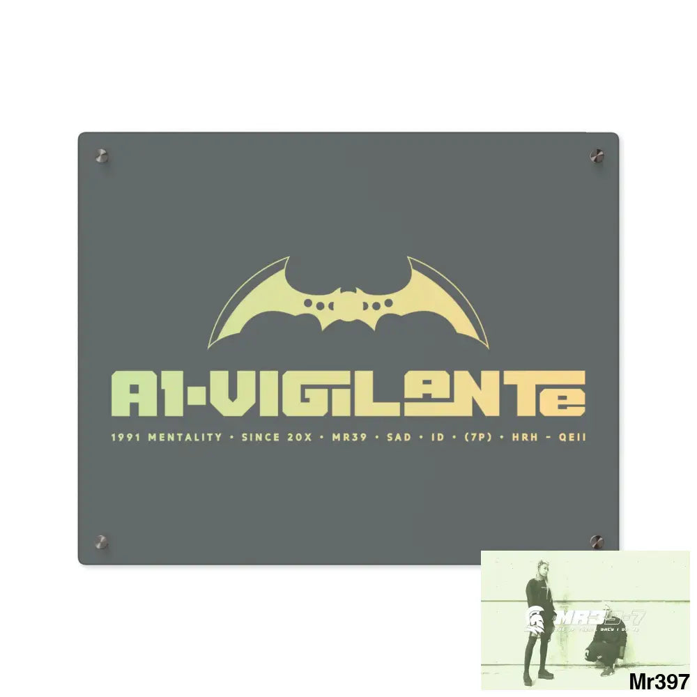 A1-Vigilante Acrylic Wall Art Panels 20″ x 16″ (Horizontal) / 0.25’’ Home Decor