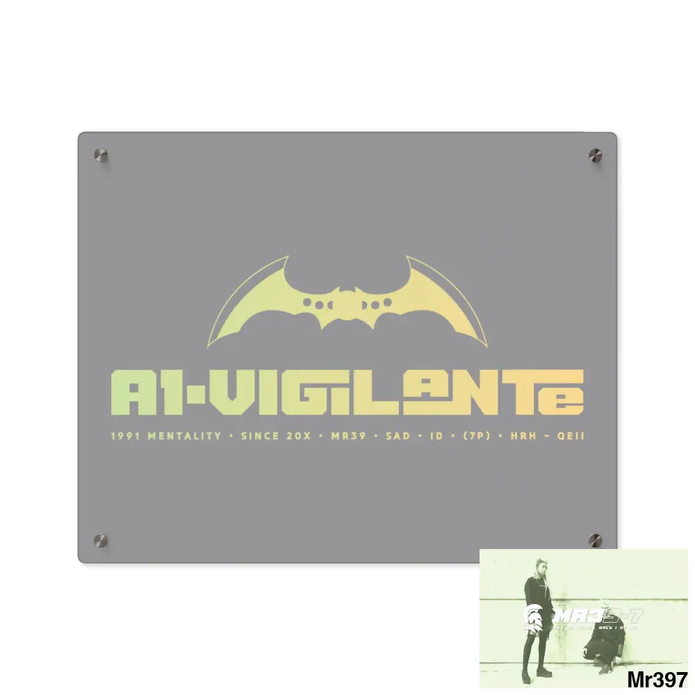 A1-Vigilante Acrylic Wall Art Panels 20″ x 16″ (Horizontal) / 0.25’’ Home Decor