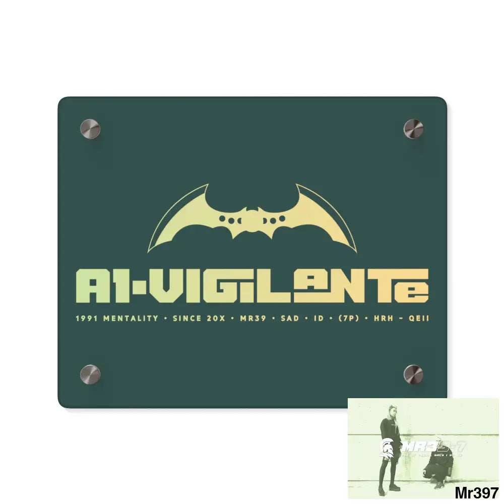 A1-Vigilante Acrylic Wall Art Panels 10″ x 8″ (Horizontal) / 0.25’’ Home Decor