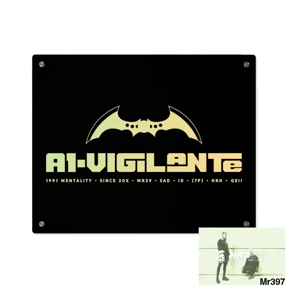 A1-Vigilante Acrylic Wall Art Panels 20″ x 16″ (Horizontal) / 0.25’’ Home Decor
