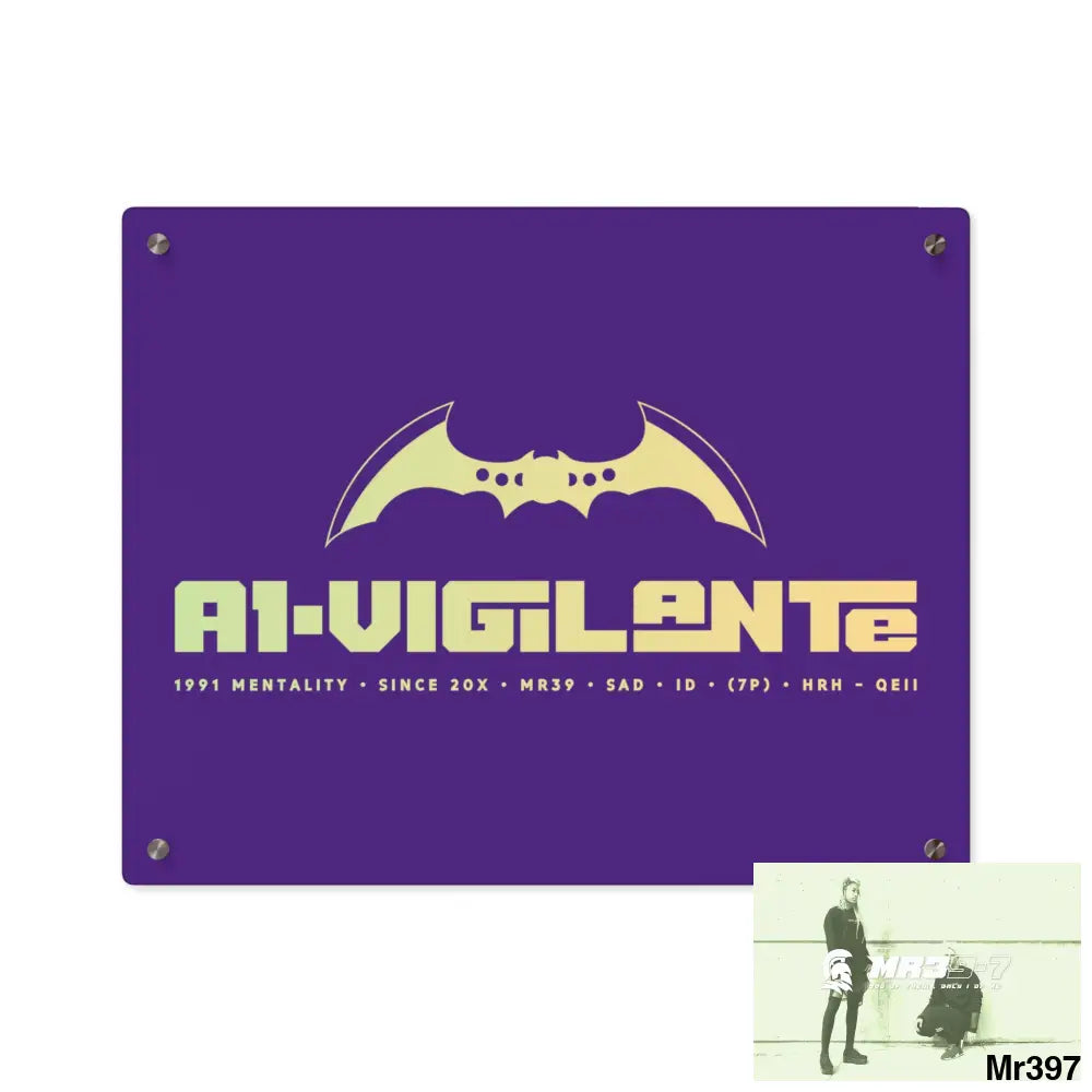 A1-Vigilante Acrylic Wall Art Panels 20″ x 16″ (Horizontal) / 0.25’’ Home Decor