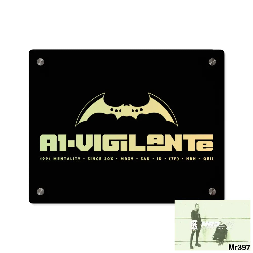 A1-Vigilante Acrylic Wall Art Panels 14″ x 11″ (Horizontal) / 0.25’’ Home Decor