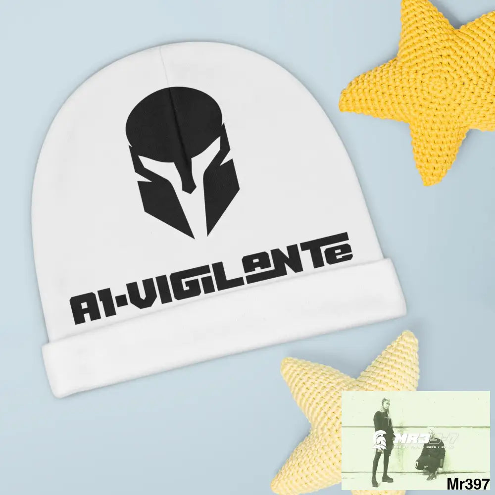 A1-Vigilante Baby Beanie (AOP) One size / White All Over Prints