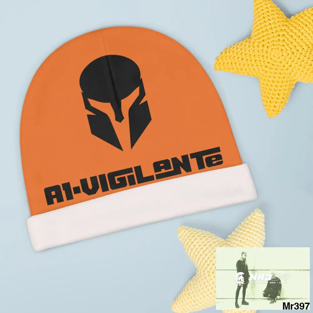 A1-Vigilante Baby Beanie (AOP) One size / White All Over Prints