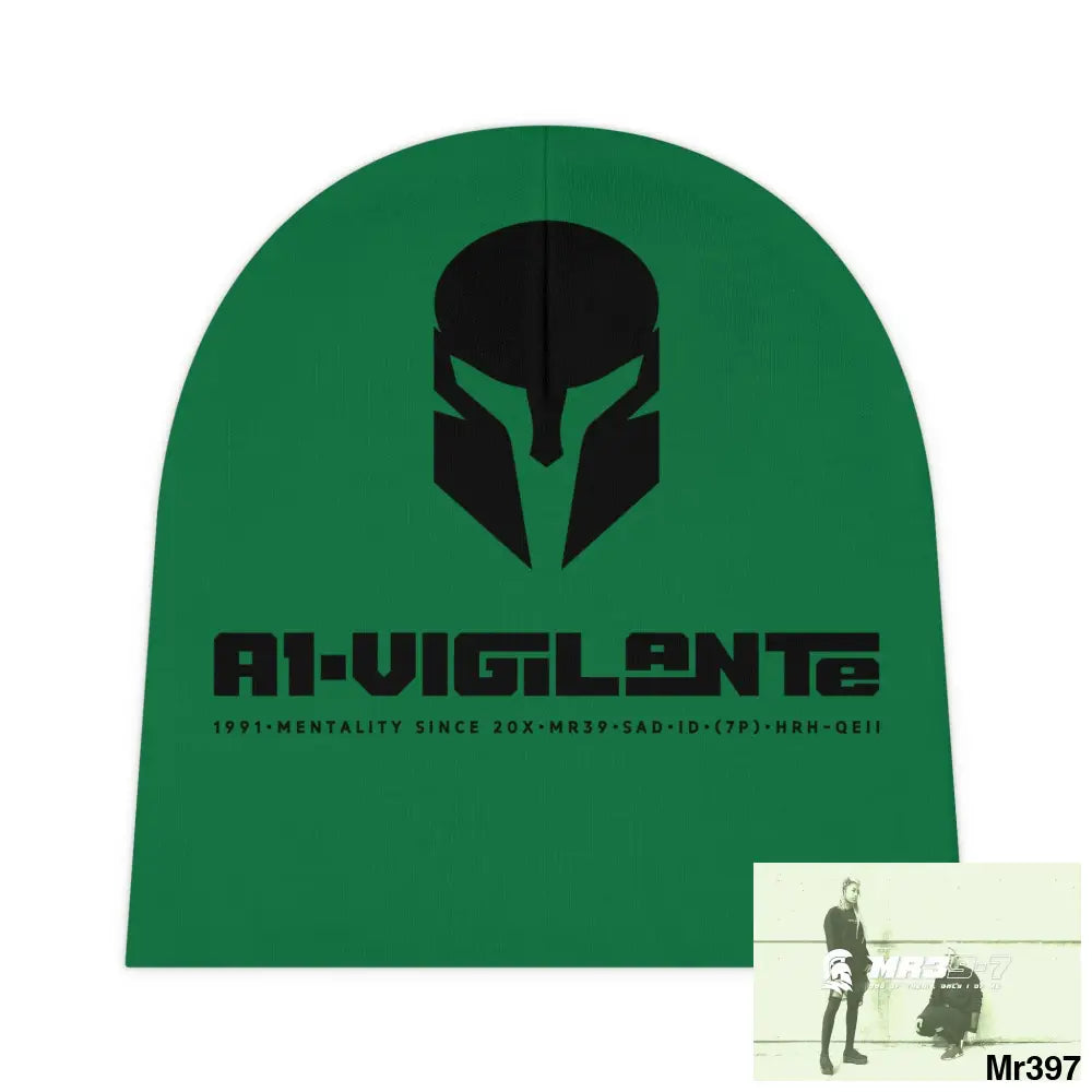 A1-Vigilante Baby Beanie (AOP) One size / White All Over Prints