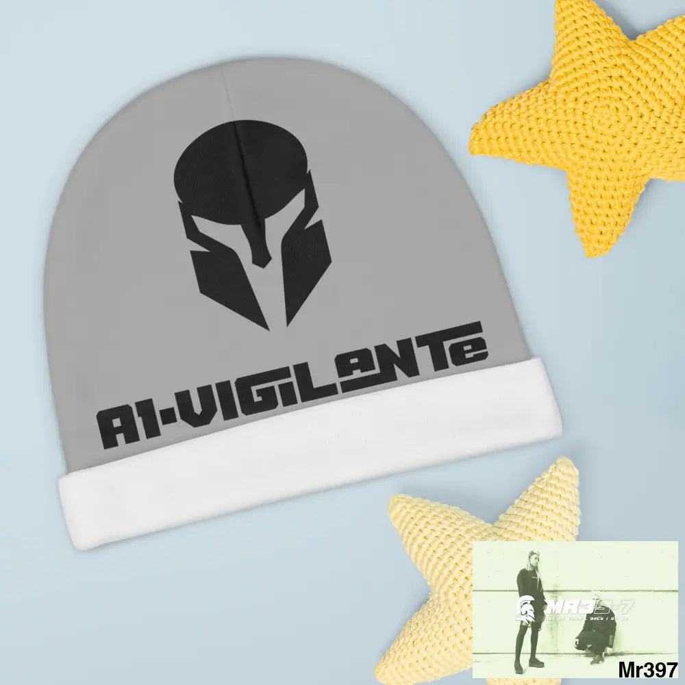 A1-Vigilante Baby Beanie (AOP) One size / White All Over Prints