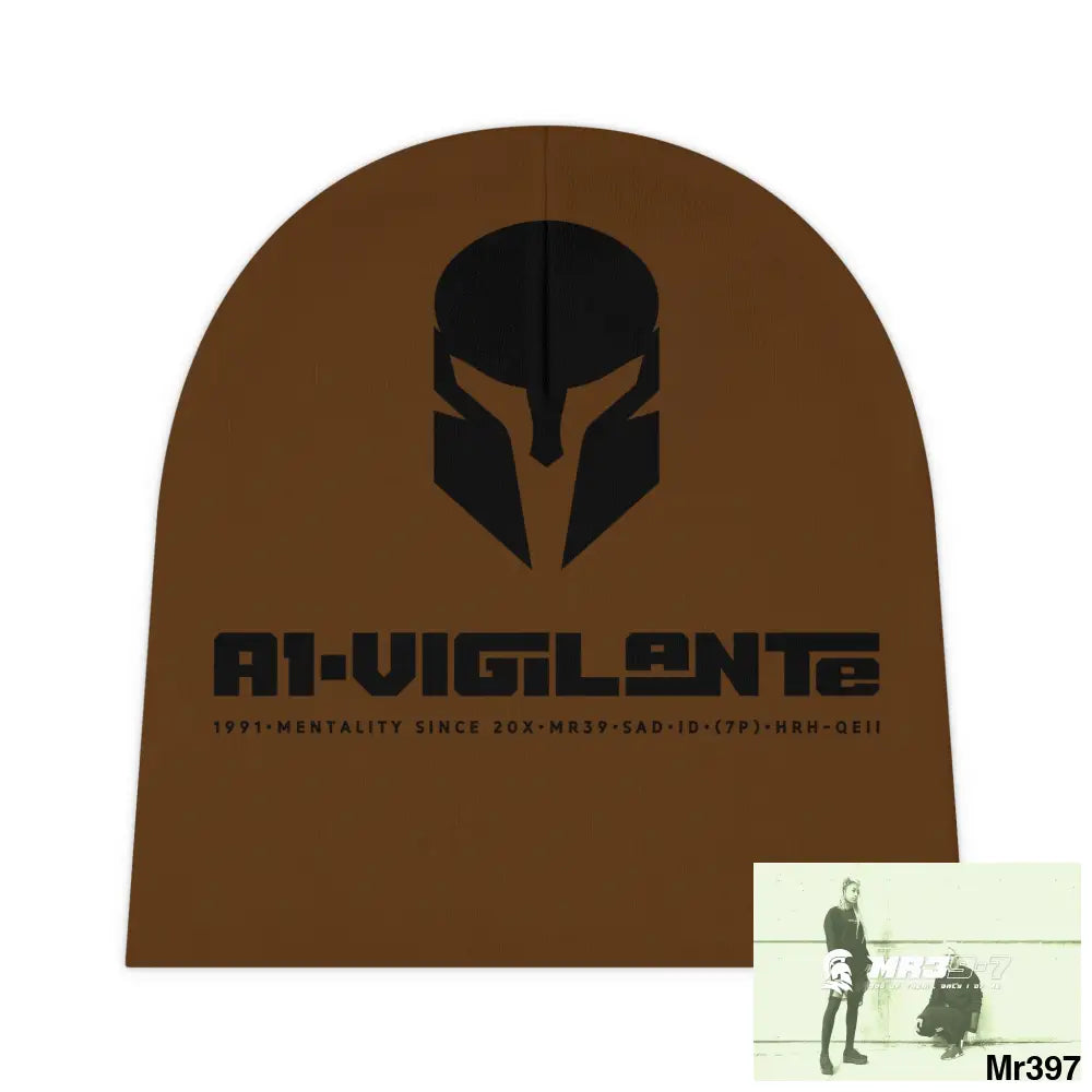 A1-Vigilante Baby Beanie (AOP) One size / White All Over Prints