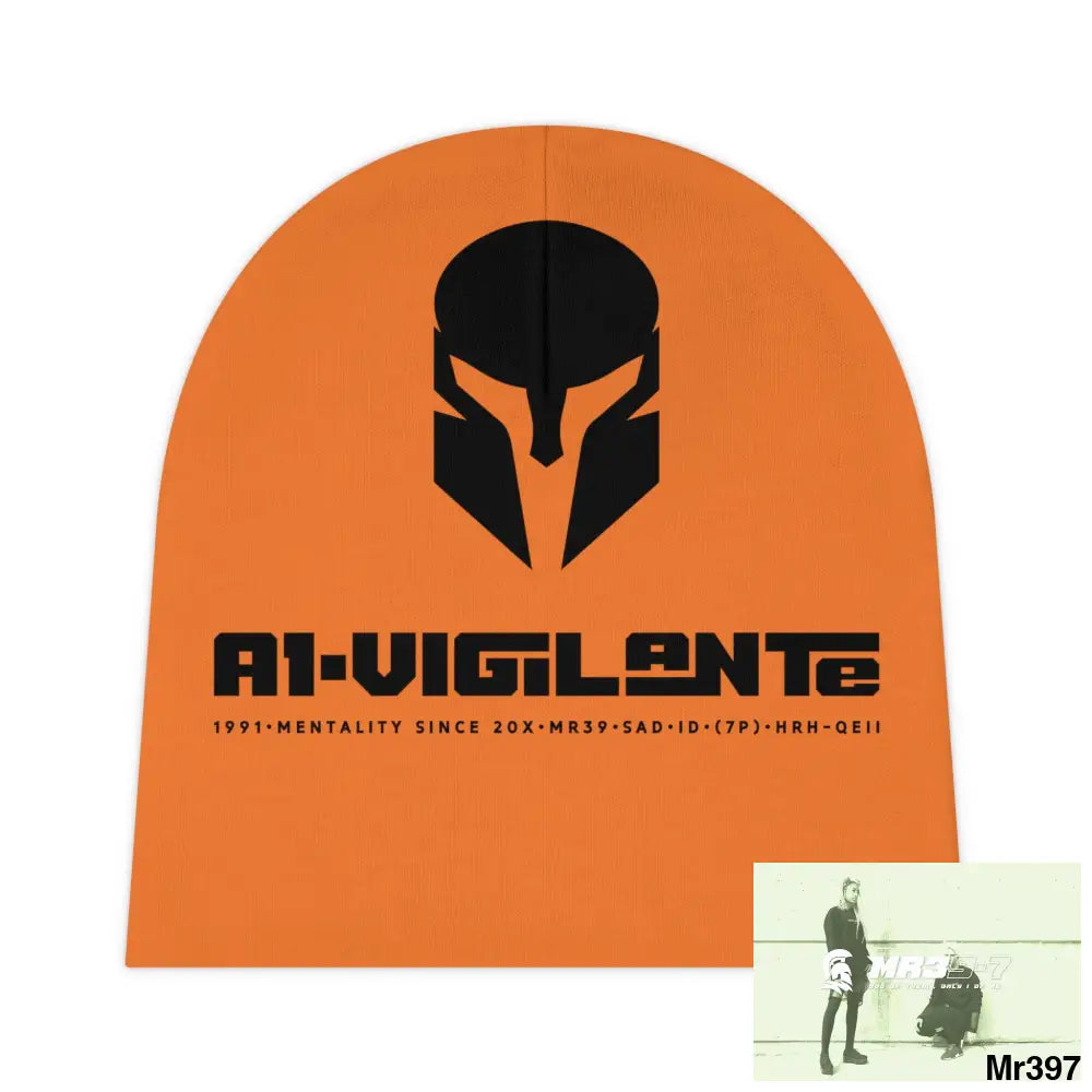 A1-Vigilante Baby Beanie (AOP) One size / White All Over Prints