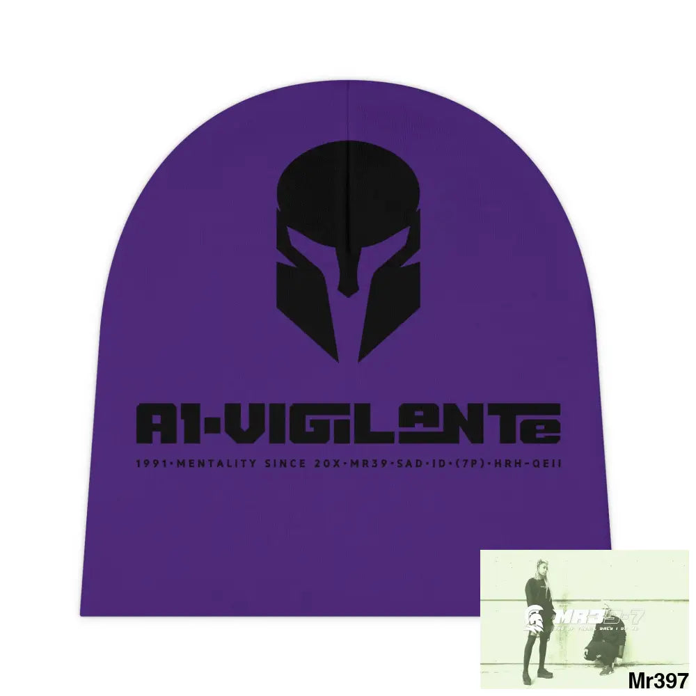A1-Vigilante Baby Beanie (AOP) One size / White All Over Prints