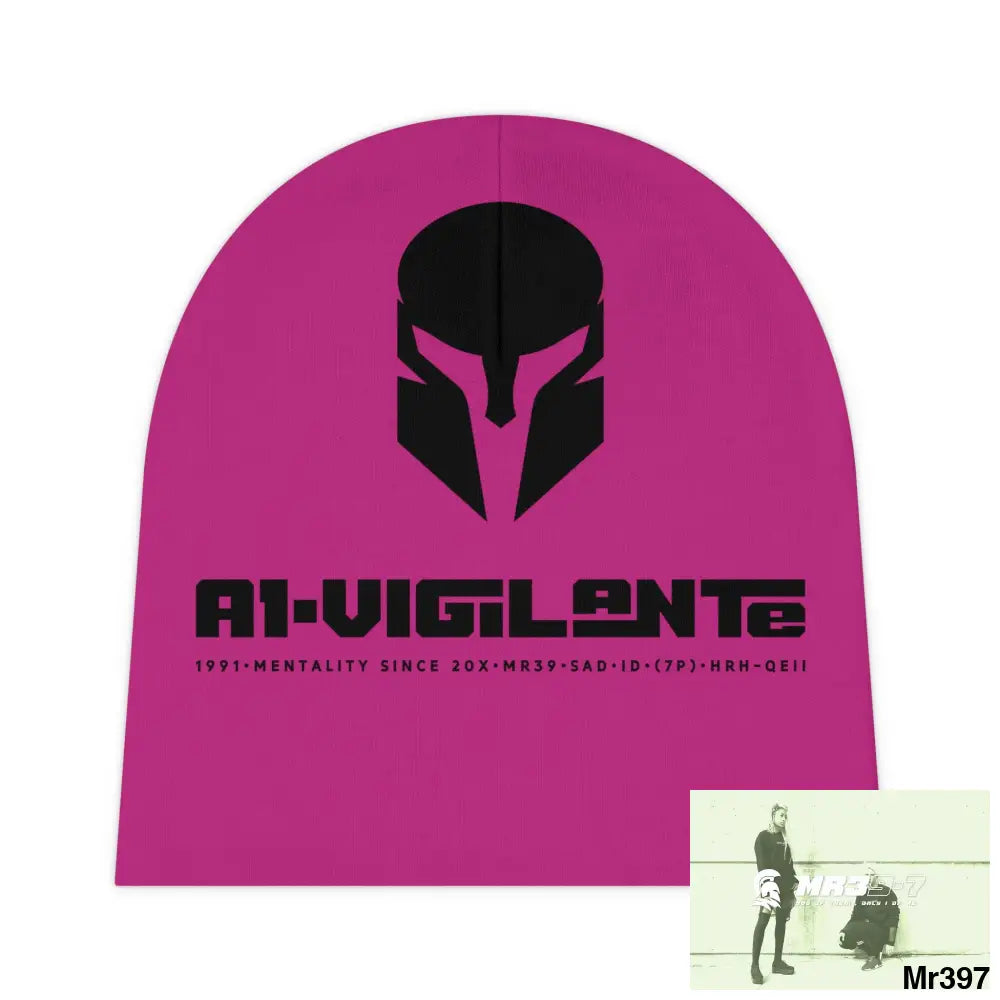 A1-Vigilante Baby Beanie (AOP) One size / White All Over Prints