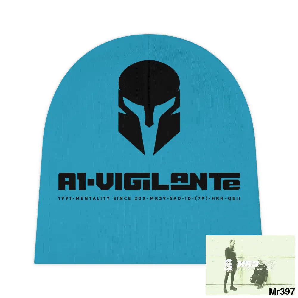 A1-Vigilante Baby Beanie (AOP) One size / White All Over Prints