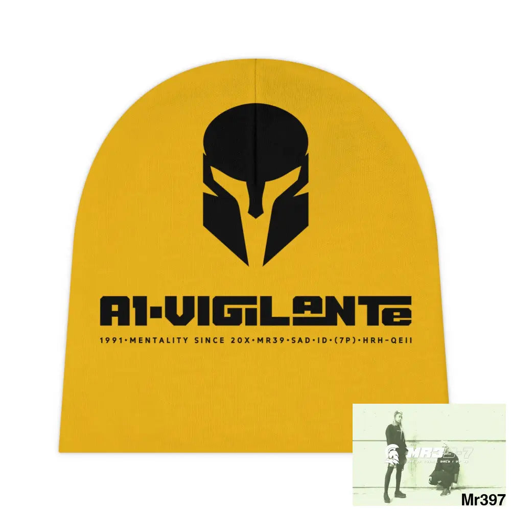 A1-Vigilante Baby Beanie (AOP) One size / White All Over Prints