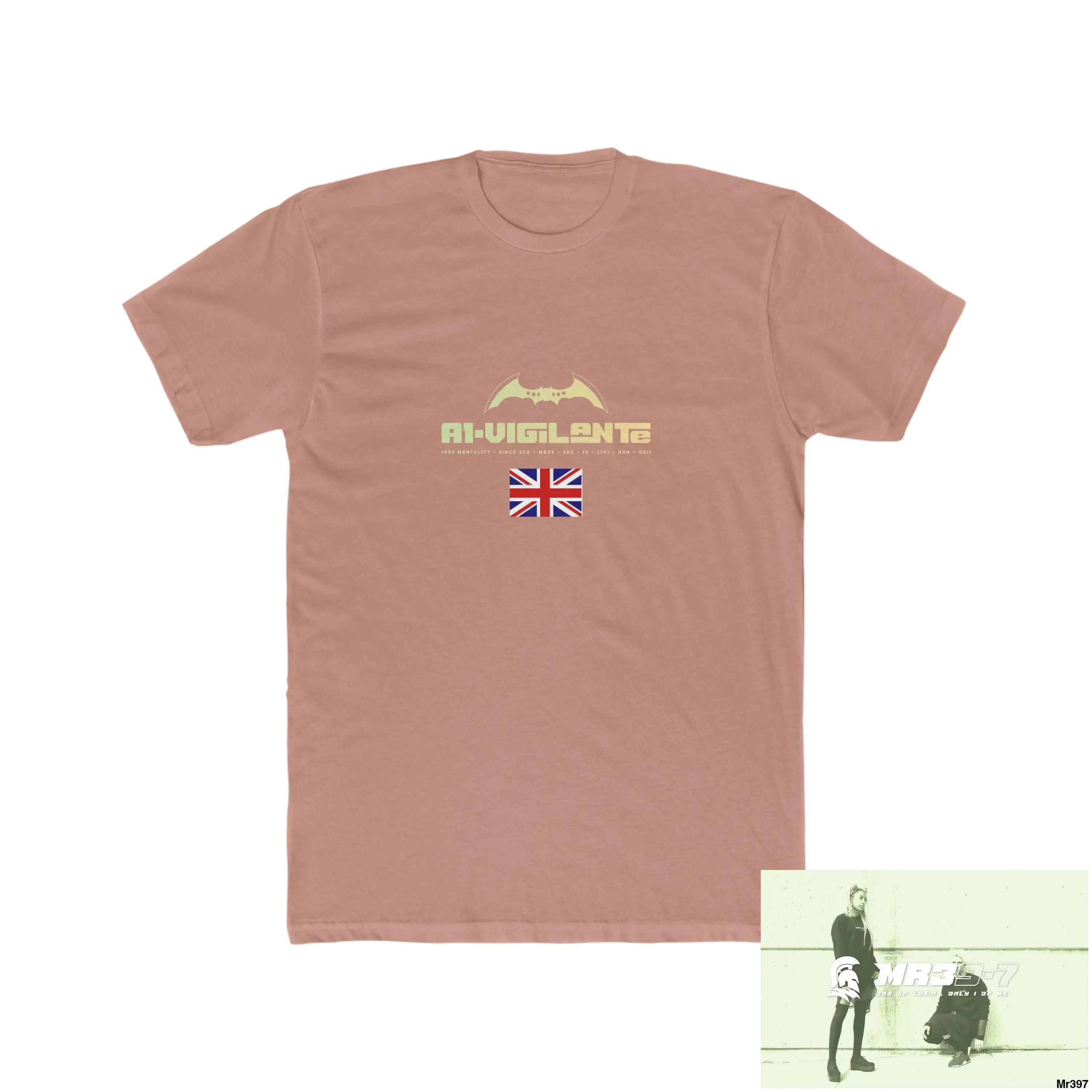 A1-Vigilante Barmouth X Thailand My Planned Death 2016 (2001-2023) Men’s Cotton Crew Tee Solid Desert Pink / S T-Shirt