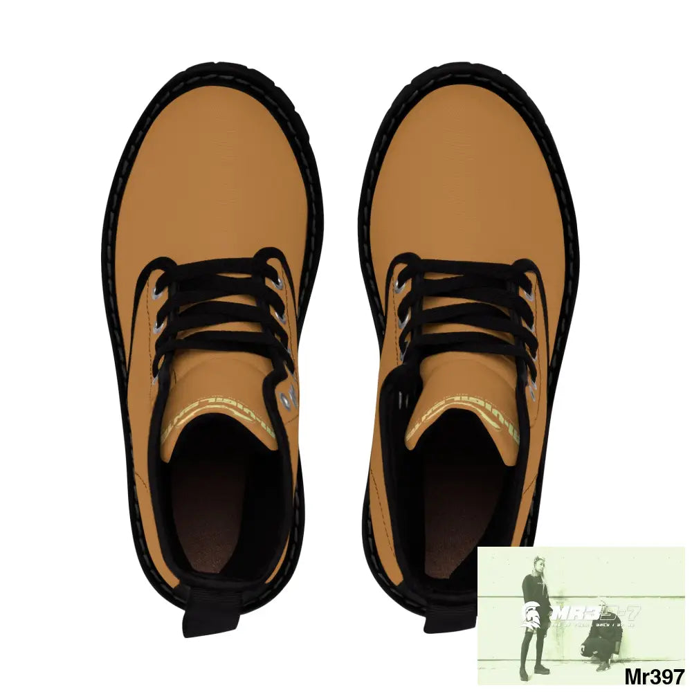 A1- Vigilante Brown Canvas Boots Shoes