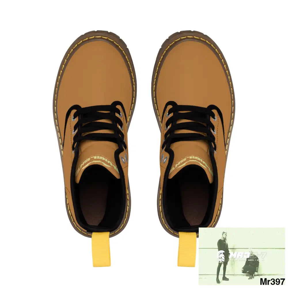 A1- Vigilante Brown Canvas Boots Shoes