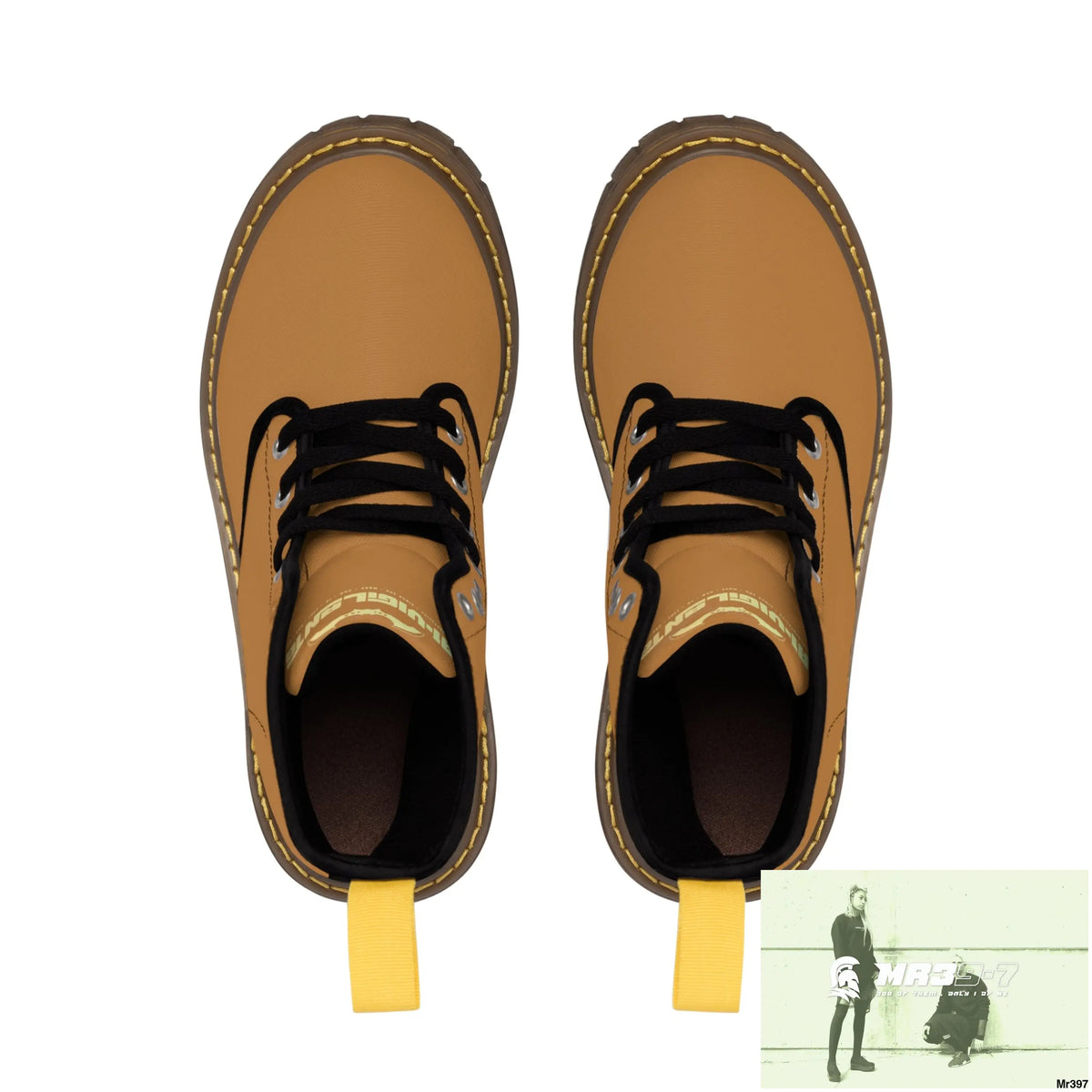 A1- Vigilante Brown Canvas Boots Shoes