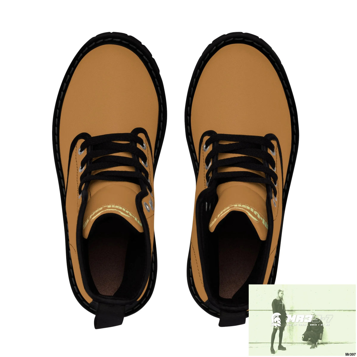 A1- Vigilante Brown Canvas Boots Shoes