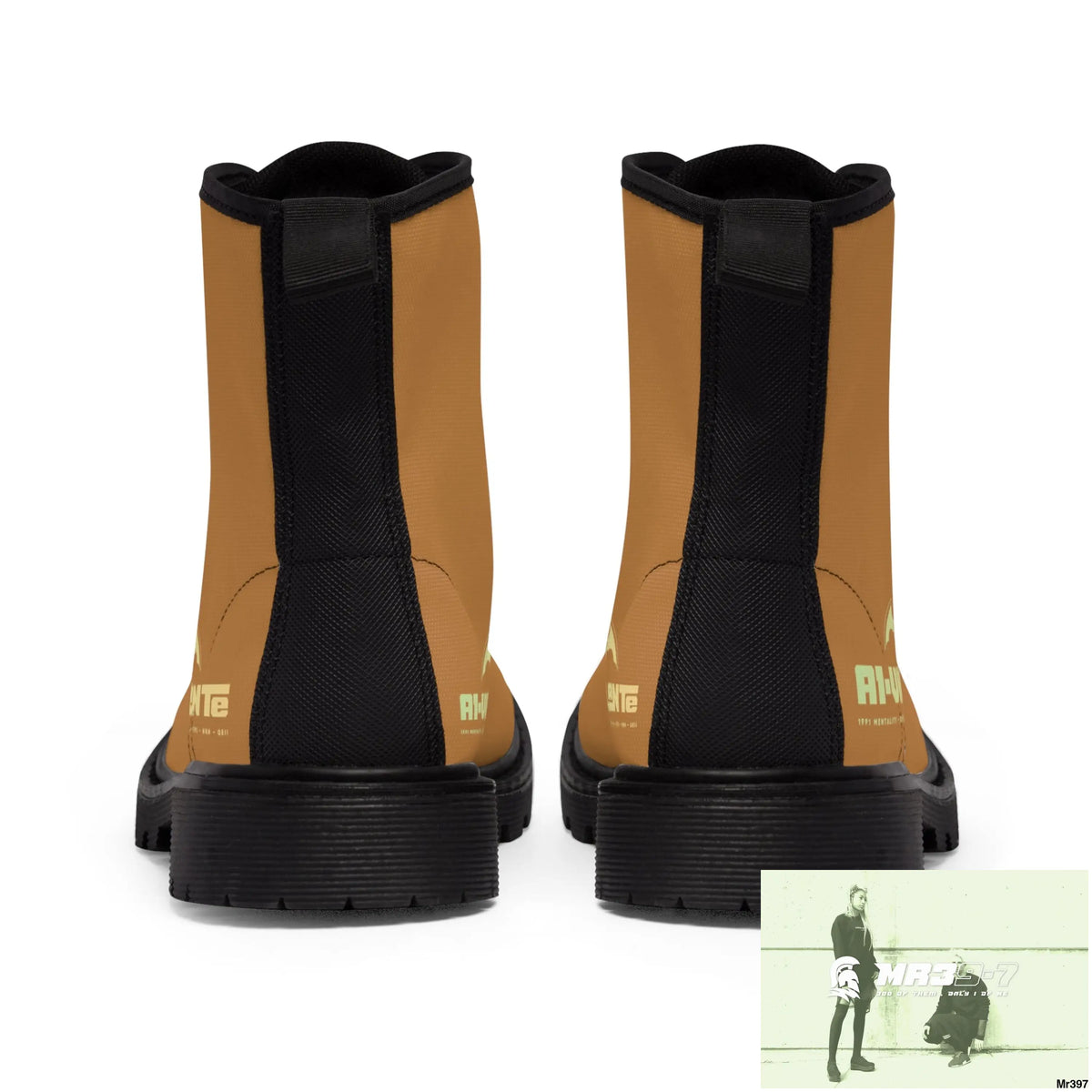 A1- Vigilante Brown Canvas Boots Shoes