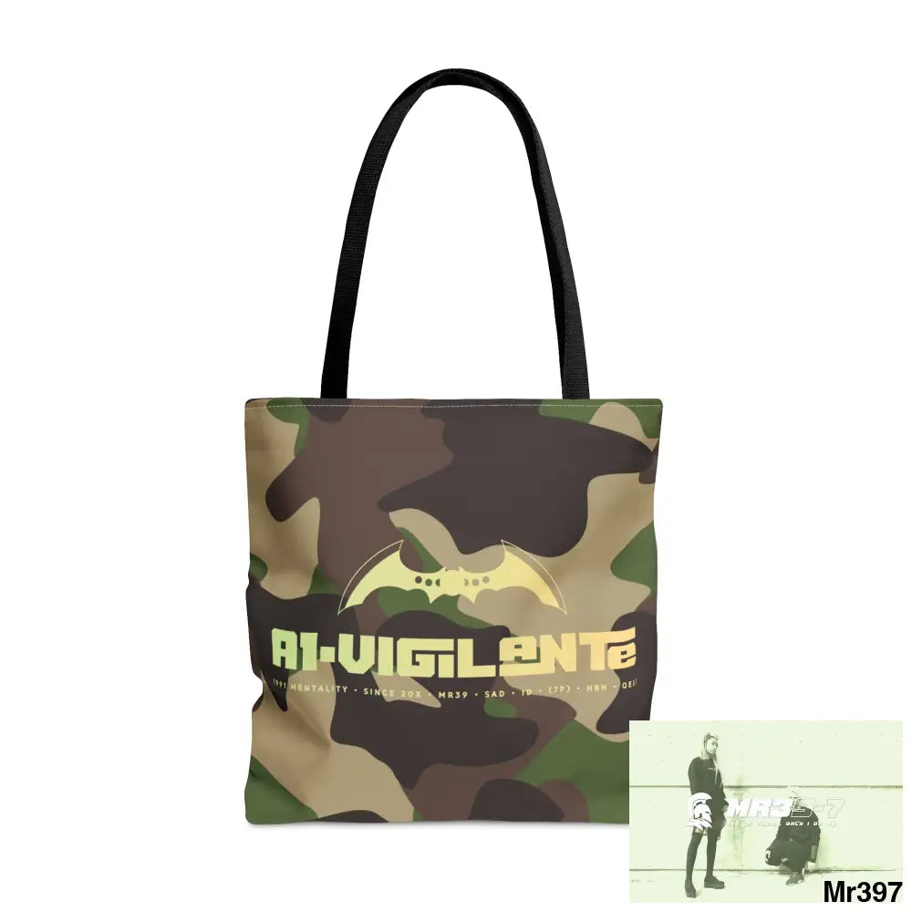 A1- Vigilante Camo Tote Bag (AOP) Large Bags