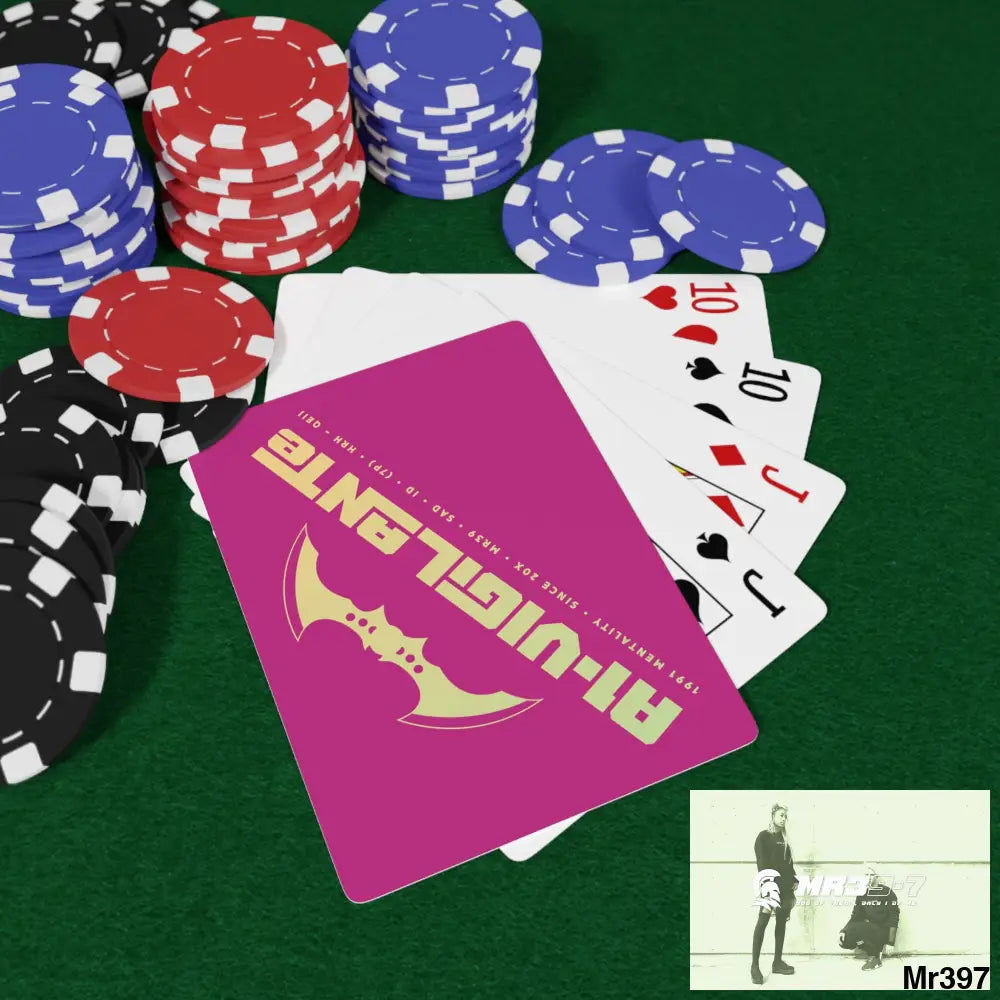 A1- Vigilante Custom Poker Cards 2.47’’ x 3.47’’ / White / Semi Glossy Paper products