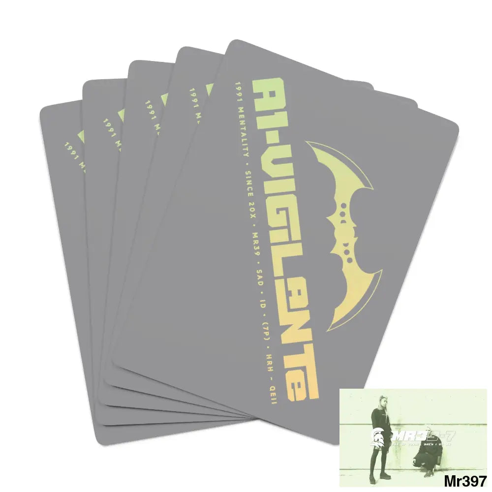 A1- Vigilante Custom Poker Cards 2.47’’ x 3.47’’ / White / Semi Glossy Paper products
